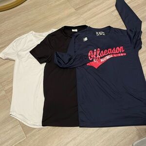 New balance visionary and shark gym work out shits